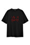 Life Is Peachy Korn Metal Music Numetal Rapcore Guitar Text Printed Oversize Black T-Shirt