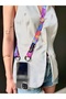 iPhone 16 Pro Compatible Transparent Case with Cross Inserted Length Adjustable Bella Phone Strap - 5