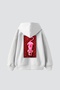 Pink Panther Printed Oversize Unisex White Hoodie