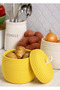 Natural Jute Wicker 23 X 27 cm Potato Onion Basket for Kitchen and Pantry Storage Organizer with Lid - 2