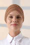 Cross 3 Stripes Double Sided Women's Hijab Bonnet Light Brown - 4