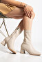Women's Stretch Ankle Medium Heel Boots