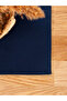 Navy Blue Buldan Plain Cotton Linen Natural Runner - 2