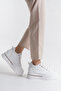 Orivena White Women's Hidden Wedge Heeled Sports Shoes - 3