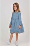 Girl's Collar Ruffle Dress - 3