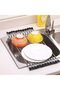 Kitchen Sink Drainer Rack Foldable Over the Sink Vegetable Dish Drainer [Foldable Drying Rac - 6