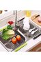 Kitchen Sink Drainer Rack Foldable Over the Sink Vegetable Dish Drainer [Foldable Drying Rac - 2