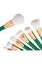 15 pcs Makeup Brush Set Professional Make Up Brushes Kit Wooden Handle -Green - 5