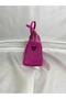 Women's Crocodile Skin Look Silver Detailed Hand and Shoulder Bag - 3