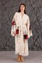 Muslin Kimono 100% Cotton Yin Yang Eye Printed Patterned Bathrobe Kaftan Dressing Gown - 2