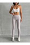 Women's High Waist Gathered Ribbed Winter Knitted Leggings