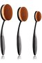 Oval Makeup Brush Set Upgraded 3pcs - 2