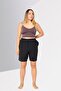 Women Brand Logo Board Shorts, Black - 2