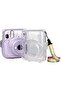 Transparent Hard Camera Case for Fujifilm Instax Mini 11 Instant Camera Cover with Adjustabl - 3