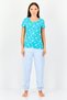 Rosaline x Women 2 Pieces Crew Neck Graphic Print Short Sleeve Sleepwear Top, Multicolor - 3