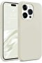 iPhone 15 Pro Case Cover | Liquid Silicone Series | Beige/Light Lime
