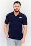 Men Sportswear Fit Short Sleeves Outdoor Polo Shirt, Navy