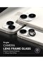 iPhone 15 Plus / 15 | Camera Lens Frame Glass | Black - 4