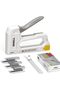 Light Duty Staple Gun for Wood - White Upholstery Staple Gun with 1600pcs JT21 Staples 1/4, 5/ - 2