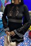 Back Low-Cut Tie-Up Spanish Sleeve Knitwear Dress 2860 - 5