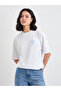 Women White Slogan Print Short Sleeve Oversized T-Shirt - 2