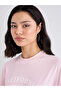 Women Pink Slogan Print Dropped Shoulder Oversized T-Shirt - 4