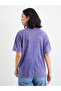 Women Purple Acid Washed Oversized T-Shirt - 4