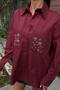 Poplin Shirt with Metal Eyelet Detail 3453 - 5