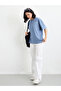 Embroidered Slogan Oversized T-Shirt