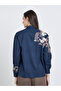 Women Navy Blue Floral Print Regular Fit Shirt - 5