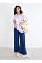 Women Lilac Graphic Oversized T-Shirt with Dropped Shoulder