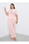 Plus Printed Dropped Shoulder T-Shirt and Pyjama Set