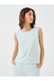 Melange Sleeveless Top and Wide Leg Pants Co-Ords - 2