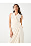 Solid Wrap Sleeveless Midi Dress - 3