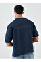 Oversized Slogan Print Stretch Athleisure T-Shirt