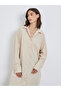 Solid Collared Kimono with Button Closure - 3