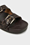 Logo Printed Double-Strap Belted Slipper 40T5BYFS1D200 SLIPPER 40T5BYFS1D 200 - 6