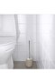 4-Piece Bathroom Set - Beige Liquid Soap Dispenser, Trash Can, Toilet Brush, Toothbrush Holder - 3