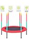 Kids Trampoline with Safety Enclosure Net - 5FT Trampoline for Toddlers Indoor and Outdoor - Parent- - 8