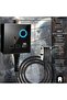 Universal Glass Socket Extension with Neon Indicator - USB-C & USB-A Ports, 5V 2.1A Power - H - 7