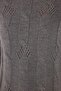 Women's Regular Fit Classic Cut Half Turtleneck Knitted Patterned Gray Sweater - 6