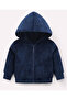 Solid Full Sleeves Hoodie and Pant Co-ords Set - Navy - 3