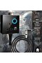 Universal Glass Socket Extension with Neon Indicator - USB-C & USB-A Ports, 5V 2.1A Power - H - 8
