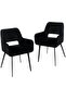 Velvet Dining Chairs Set of 2 – Accent Armrest Chairs - 2