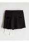 Lcw Kids Black Basic Girl's Shorts with Elastic Waist - 2