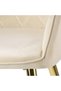 Set of 2 Velvet Dining Chairs – 86cm Accent Chairs with Soft Upholstery and Gold Fin - 5