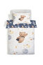 Teddy Bear Patterned Bed Sheet Set of 2 Printed Single Duvet Cover Set 160X220 cm - 4