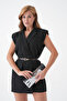 Women's Triangle Buckle Faux Leather Brown Belt - 6
