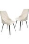 Set of 2 Dining Chairs with Velvet Fabric, 87cm Accent Chair for Dining Room with Chro