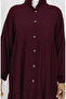 Viscose fabric half button dress 2130-03 burgundy - 5